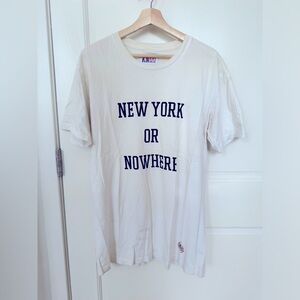New York Or Nowhere Knicks black on white signature tee size L